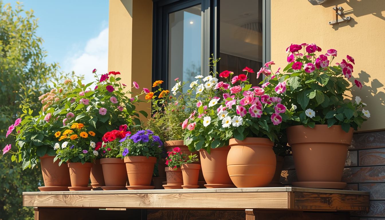 Khimreonzle balcony pot display